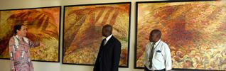 Constitutional Court of South Africa - installation of 'Mountain Triptych'